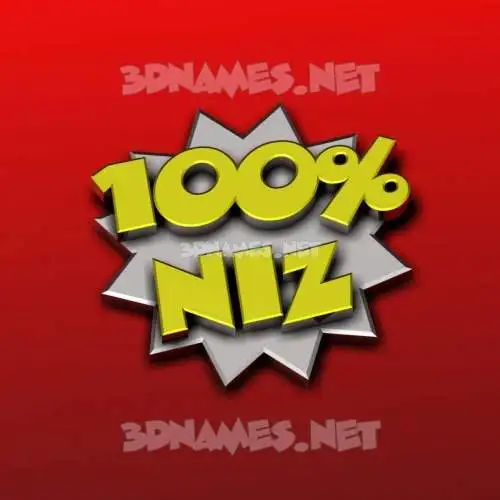 niz in 100 Percent style - 3D name wallpaper niz in 100 Percent style - 3D name wallpaper