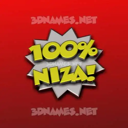 niza in 100 Percent style - 3D name wallpaper niza in 100 Percent style - 3D name wallpaper
