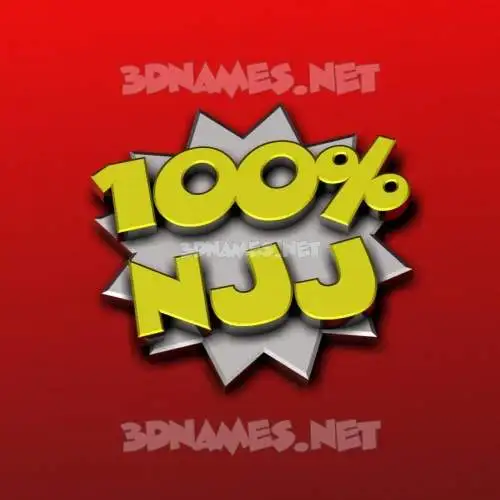 njj in 100 Percent style - 3D name wallpaper njj in 100 Percent style - 3D name wallpaper