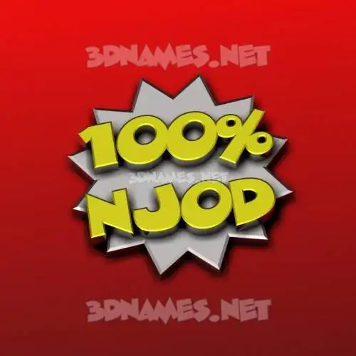 njod in 100 Percent style - 3D name wallpaper njod in 100 Percent style - 3D name wallpaper