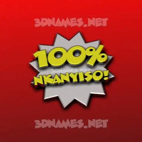 nkanyiso in 100 Percent style - 3D name wallpaper nkanyiso in 100 Percent style - 3D name wallpaper