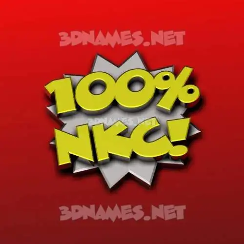 nkc in 100 Percent style - 3D name wallpaper nkc in 100 Percent style - 3D name wallpaper