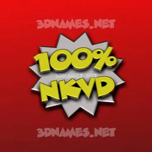 nkvd in 100 Percent style - 3D name wallpaper