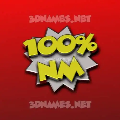 nm in 100 Percent style - 3D name wallpaper