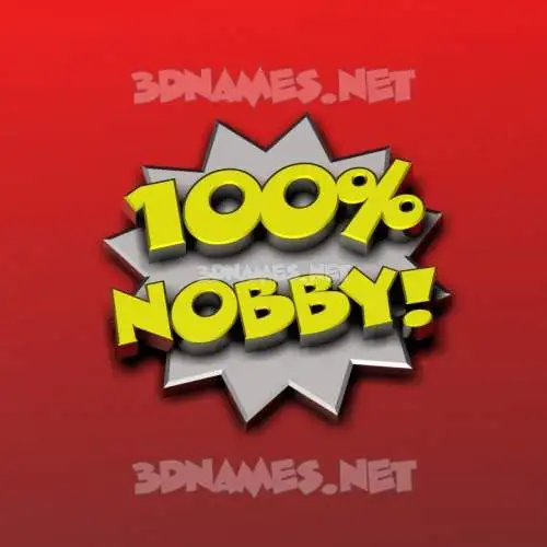 nobby in 100 Percent style - 3D name wallpaper nobby in 100 Percent style - 3D name wallpaper