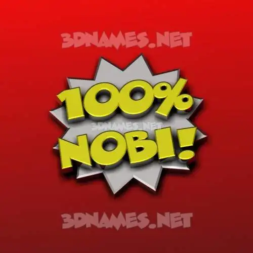 nobi in 100 Percent style - 3D name wallpaper nobi in 100 Percent style - 3D name wallpaper