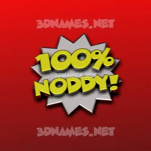 noddy in 100 Percent style - 3D name wallpaper noddy in 100 Percent style - 3D name wallpaper