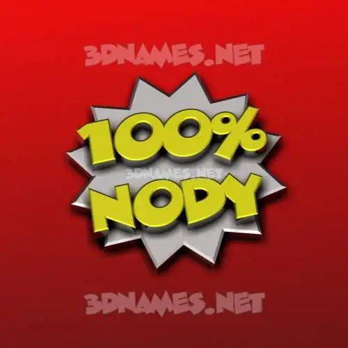 nody in 100 Percent style - 3D name wallpaper nody in 100 Percent style - 3D name wallpaper