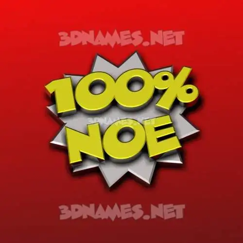 noe in 100 Percent style - 3D name wallpaper