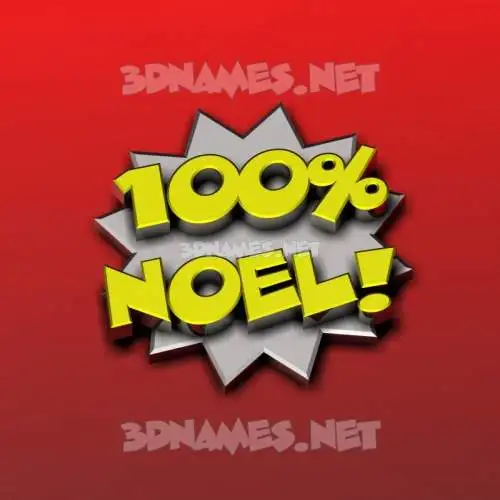 noel in 100 Percent style - 3D name wallpaper