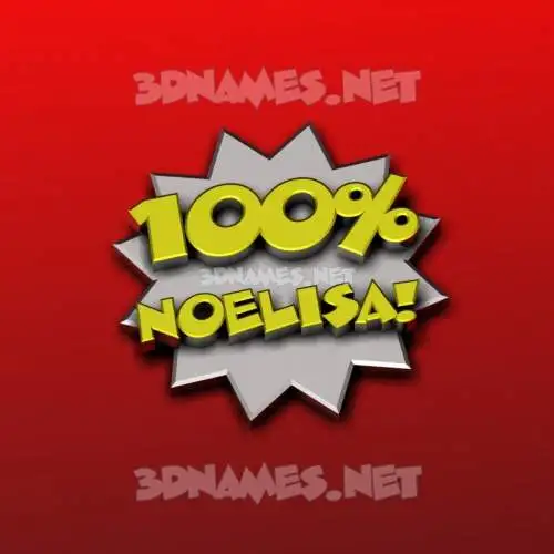 noelisa in 100 Percent style - 3D name wallpaper noelisa in 100 Percent style - 3D name wallpaper