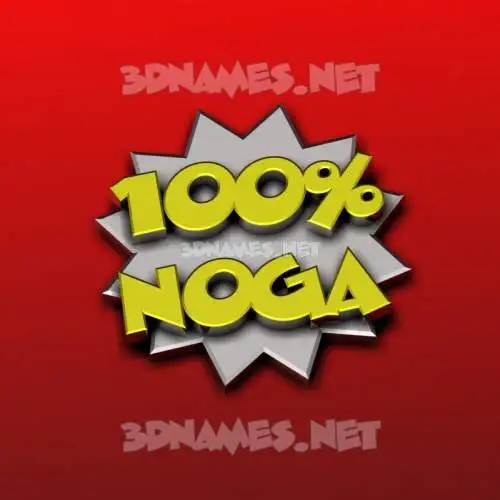 noga in 100 Percent style - 3D name wallpaper noga in 100 Percent style - 3D name wallpaper