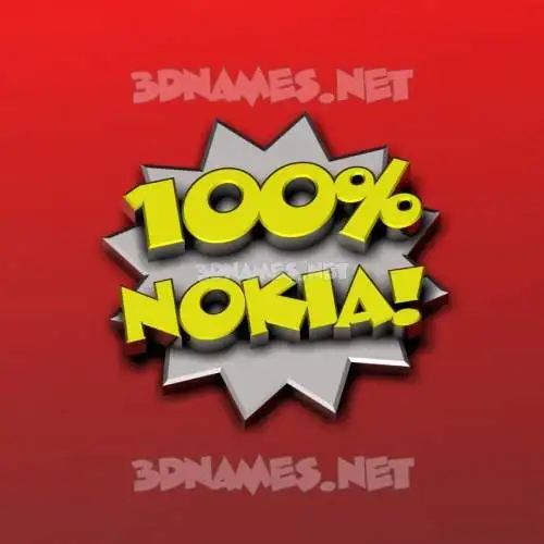 nokia in 100 Percent style - 3D name wallpaper nokia in 100 Percent style - 3D name wallpaper