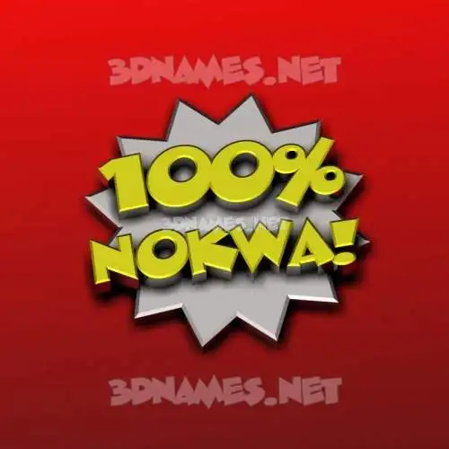 nokwa in 100 Percent style - 3D name wallpaper nokwa in 100 Percent style - 3D name wallpaper