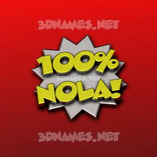 nola in 100 Percent style - 3D name wallpaper nola in 100 Percent style - 3D name wallpaper