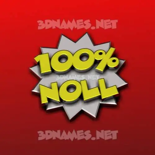 noll in 100 Percent style - 3D name wallpaper noll in 100 Percent style - 3D name wallpaper