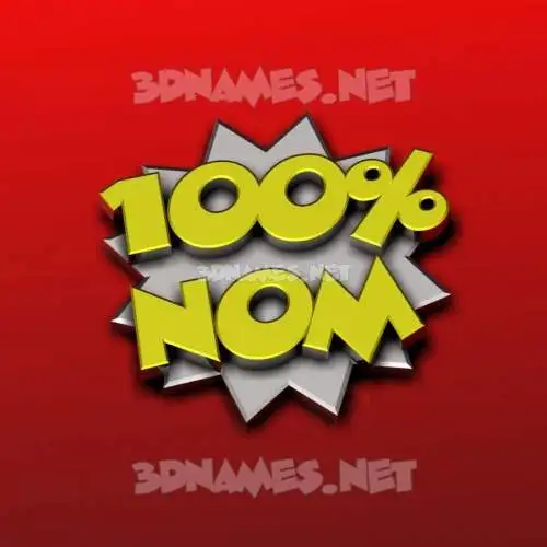 nom in 100 Percent style - 3D name wallpaper nom in 100 Percent style - 3D name wallpaper