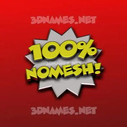nomesh in 100 Percent style - 3D name wallpaper