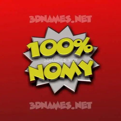 nomy in 100 Percent style - 3D name wallpaper