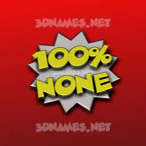 none in 100 Percent style - 3D name wallpaper
