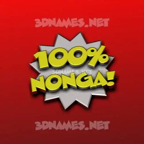 nonga in 100 Percent style - 3D name wallpaper