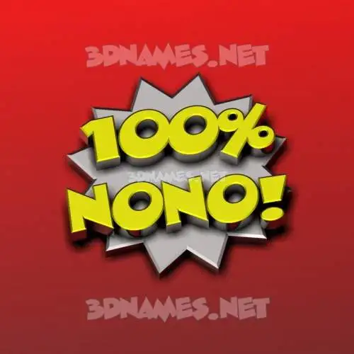 nono in 100 Percent style - 3D name wallpaper