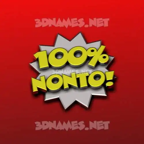 nonto in 100 Percent style - 3D name wallpaper