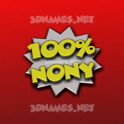 nony in 100 Percent style - 3D name wallpaper