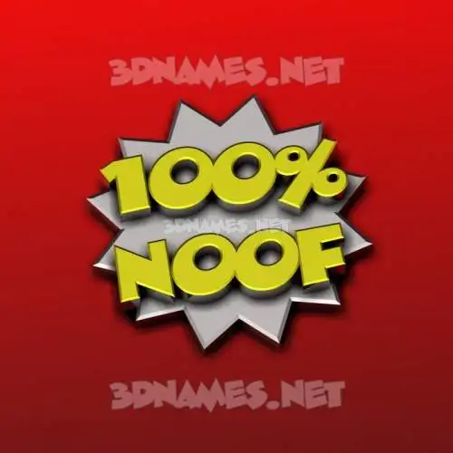 noof in 100 Percent style - 3D name wallpaper noof in 100 Percent style - 3D name wallpaper