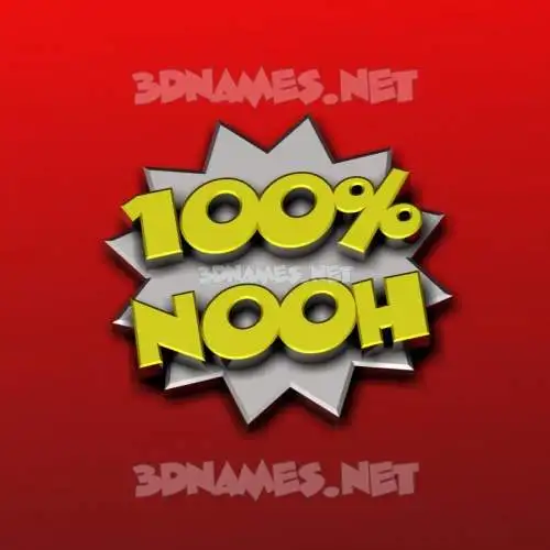 nooh in 100 Percent style - 3D name wallpaper nooh in 100 Percent style - 3D name wallpaper