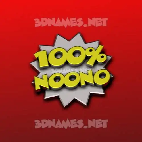 noono in 100 Percent style - 3D name wallpaper