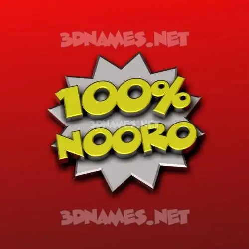 nooro in 100 Percent style - 3D name wallpaper nooro in 100 Percent style - 3D name wallpaper