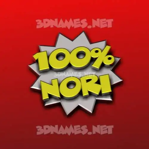 nori in 100 Percent style - 3D name wallpaper nori in 100 Percent style - 3D name wallpaper