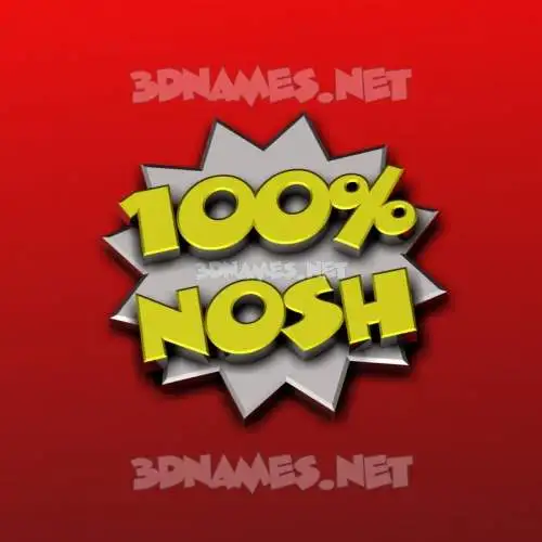 nosh in 100 Percent style - 3D name wallpaper nosh in 100 Percent style - 3D name wallpaper