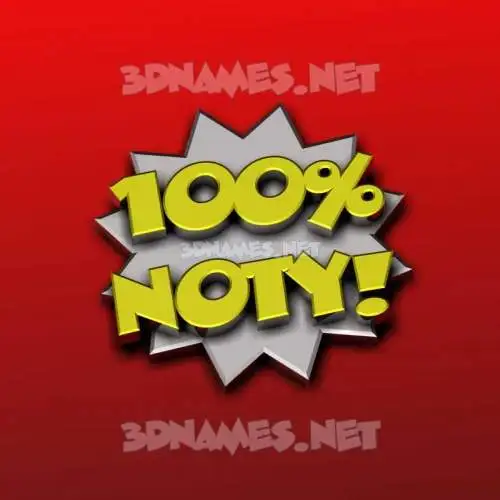 noty in 100 Percent style - 3D name wallpaper noty in 100 Percent style - 3D name wallpaper