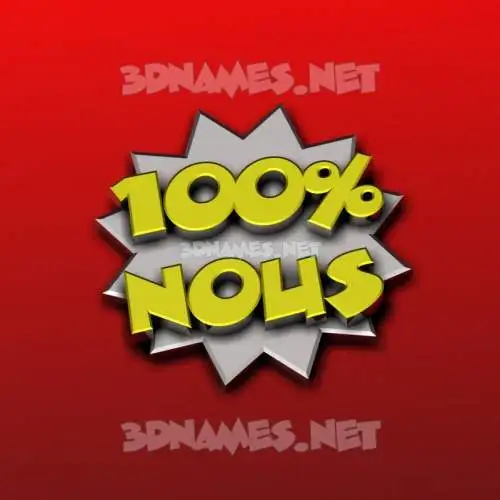 nous in 100 Percent style - 3D name wallpaper