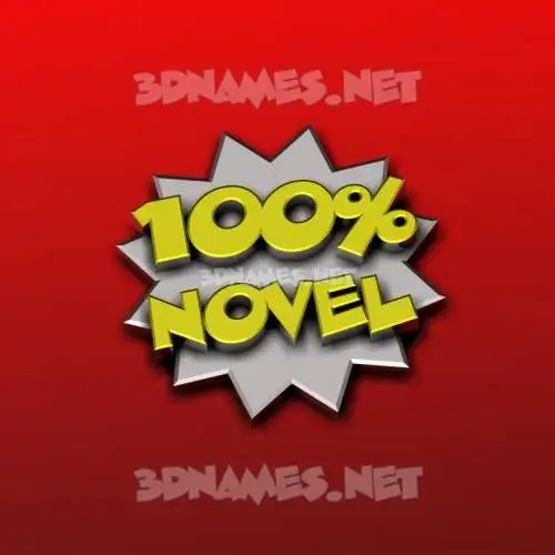 novel in 100 Percent style - 3D name wallpaper