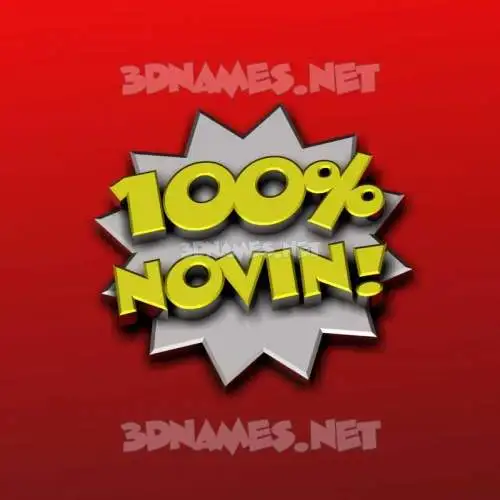 novin in 100 Percent style - 3D name wallpaper