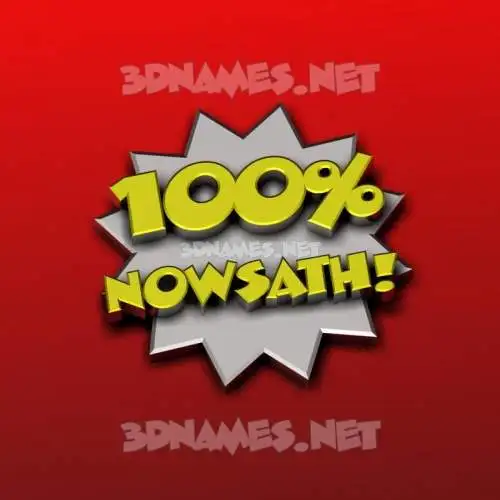 nowsath in 100 Percent style - 3D name wallpaper