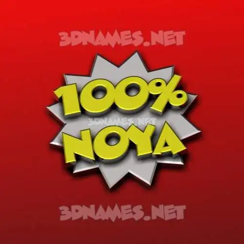 noya in 100 Percent style - 3D name wallpaper