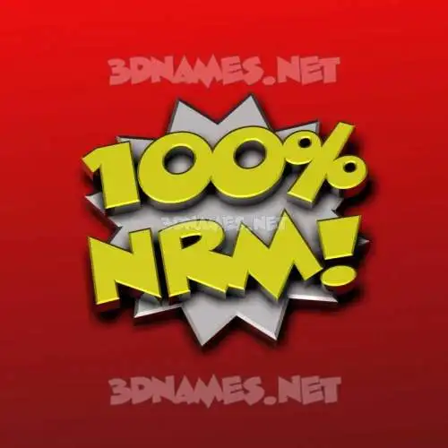 nrm in 100 Percent style - 3D name wallpaper