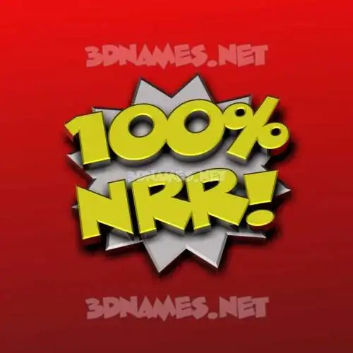 nrr in 100 Percent style - 3D name wallpaper