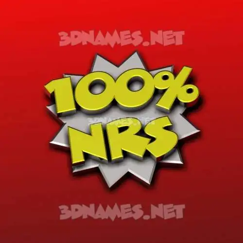 nrs in 100 Percent style - 3D name wallpaper