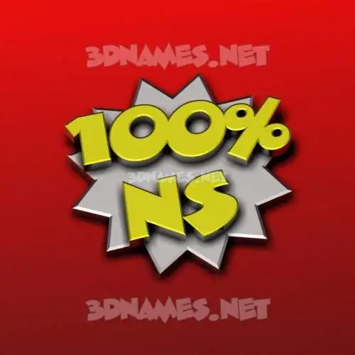 ns in 100 Percent style - 3D name wallpaper ns in 100 Percent style - 3D name wallpaper