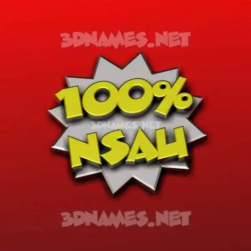 nsau in 100 Percent style - 3D name wallpaper