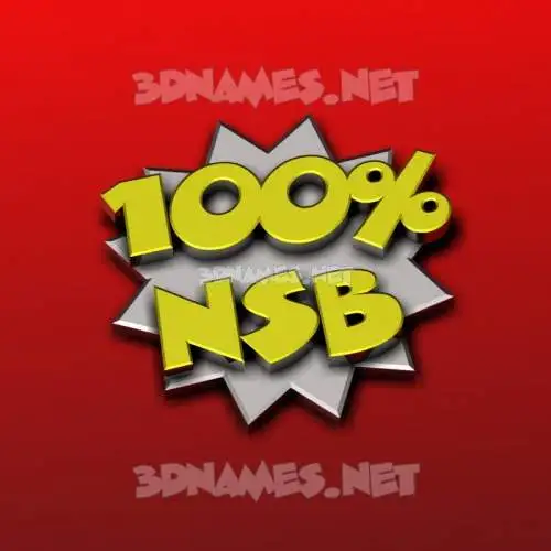 nsb in 100 Percent style - 3D name wallpaper nsb in 100 Percent style - 3D name wallpaper
