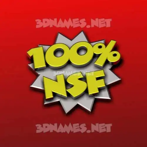 nsf in 100 Percent style - 3D name wallpaper