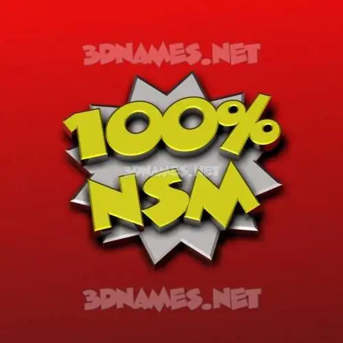nsm in 100 Percent style - 3D name wallpaper