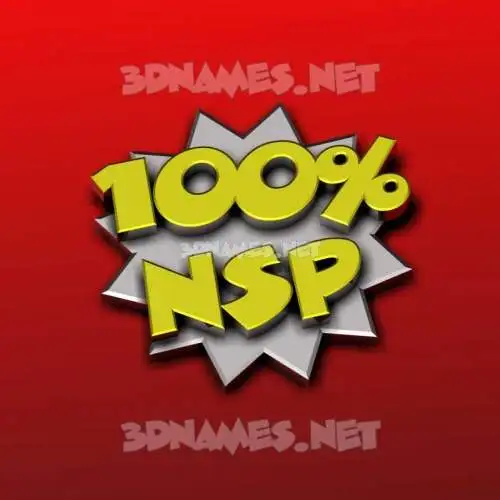 nsp in 100 Percent style - 3D name wallpaper