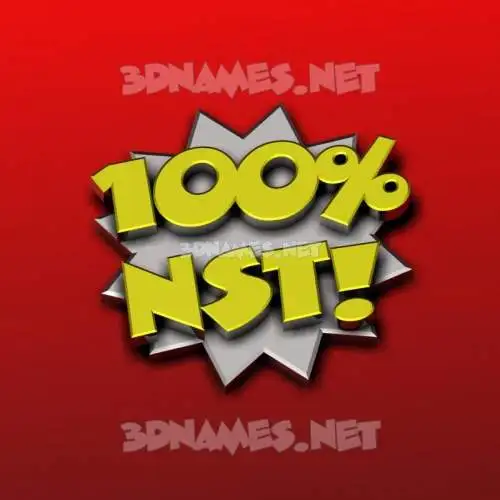 nst in 100 Percent style - 3D name wallpaper nst in 100 Percent style - 3D name wallpaper